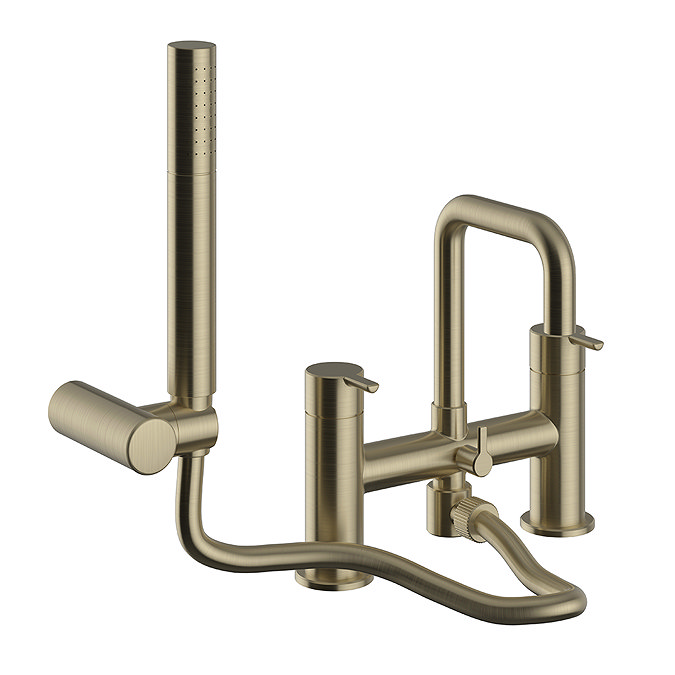 Heritage Dartmouth Bath Shower Mixer - Brushed Brass