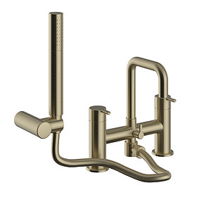 Heritage Dartmouth Bath Shower Mixer - Brushed Brass