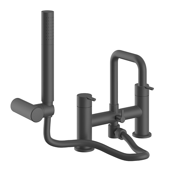 Heritage Dartmouth Bath Shower Mixer - Matt Black