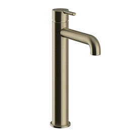 Heritage Dartmouth Tall Basin Mixer - Brushed Brass