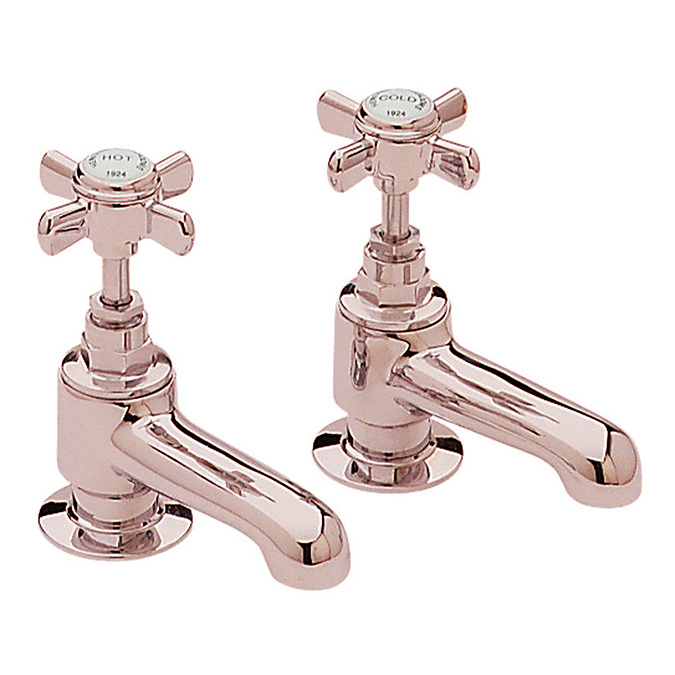 Heritage Dawlish Bath Pillar Taps - Rose Gold - TDCRG01 Large Image