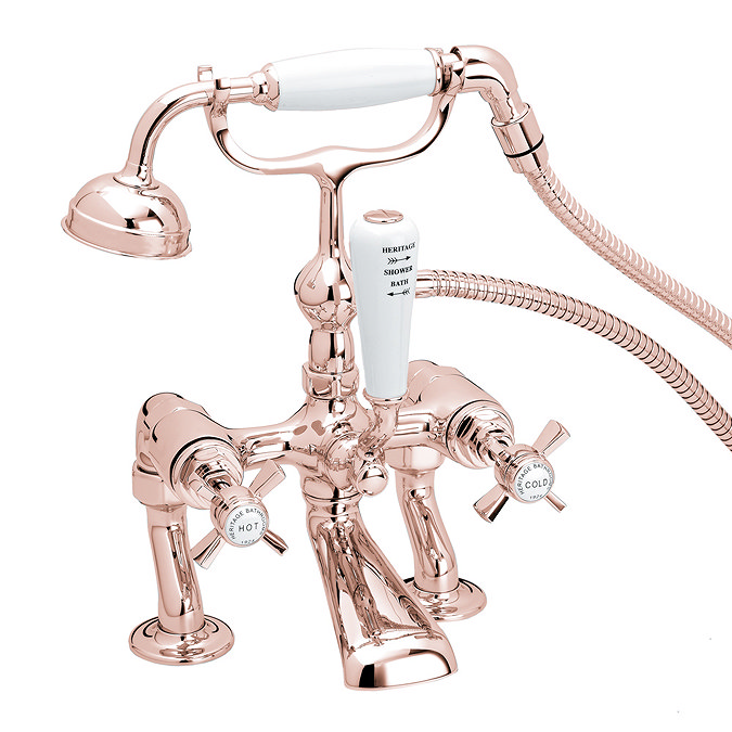 Heritage Dawlish Bath Shower Mixer Tap - Rose Gold - TDCRG02 Large Image
