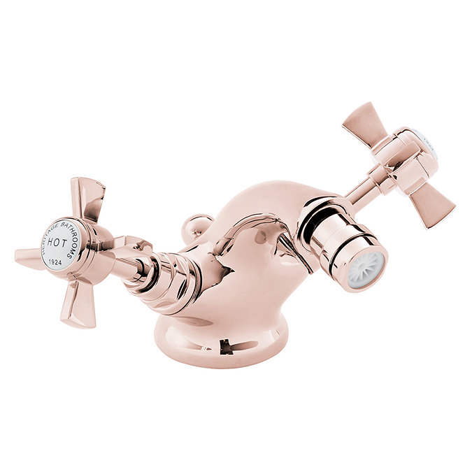 Heritage Dawlish Bidet Mixer with Pop-up Waste - Rose Gold - TDCRG05 Large Image