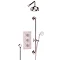 Heritage Dawlish Concealed Valve with 6" Fixed Head & Adjustable Riser - Rose Gold - SDRGDUAL03 Pro