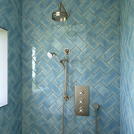 Heritage Dawlish Concealed Valve with 6" Fixed Head & Adjustable Riser - Vintage Gold - SDCDUAL06 La