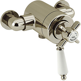 Heritage Dawlish Exposed Shower Valve with Bottom Outlet Connection - Vintage Gold Large Image