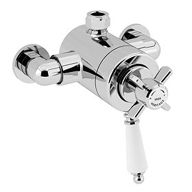 Heritage Dawlish Exposed Shower Valve with Top Outlet Connection - Chrome Large Image