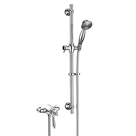 Heritage Dawlish Exposed Shower with Premium Flexible Riser Kit - Chrome