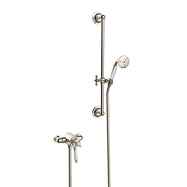 Heritage Dawlish Exposed Shower with Premium Flexible Riser Kit - Vintage Gold - SDCDUAL10 Large Ima