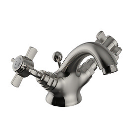 Heritage Dawlish Mono Basin Mixer with Pop-up Waste - Brushed Nickel