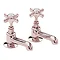 Heritage Dawlish Pillar Basin Taps - Rose Gold - TDCRG00 Large Image