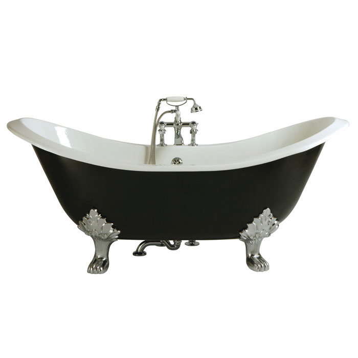 Heritage Devon Double Ended Slipper Cast Iron Bath (1800x770mm) with Feet Large Image