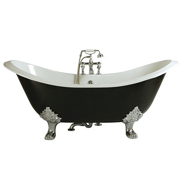 Heritage Devon Double Ended Slipper Cast Iron Bath (1800x770mm) with Feet Profile Large Image