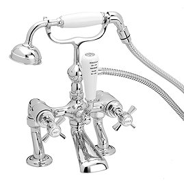 Heritage - Dawlish Bath Shower Mixer - Chrome - TDCC02 Large Image