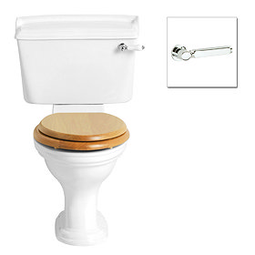 Heritage - Dorchester Close Coupled WC & Landscape Cistern with Deco Cistern Lever Large Image