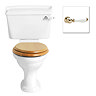 Heritage - Dorchester Close Coupled WC & Landscape Cistern with Traditional Gold Cistern Lever Large
