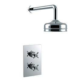 Heritage - Dawlish Concealed Valve with 6" Fixed Head - Chrome - SDCDUAL02 Large Image