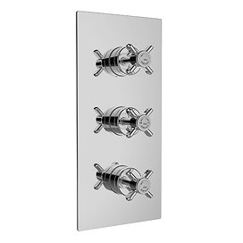 Heritage - Dawlish Dual Control Recessed Valve With Twin Integral Stopcocks - Chrome Large Image