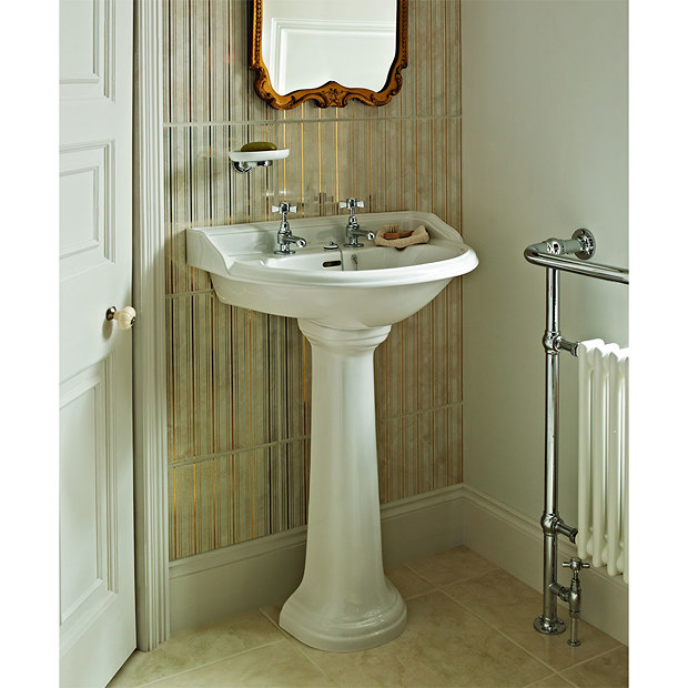 Heritage - Dorchester Medium Basin & Pedestal - Various Tap Hole Options Feature Large Image