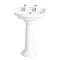 Heritage - Dorchester Medium Basin & Tall Pedestal - Various Tap Hole Options Large Image