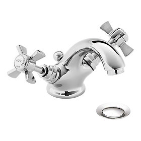 Heritage - Dawlish Mono Basin Mixer with Pop-up Waste - Chrome - TDCC04 Large Image