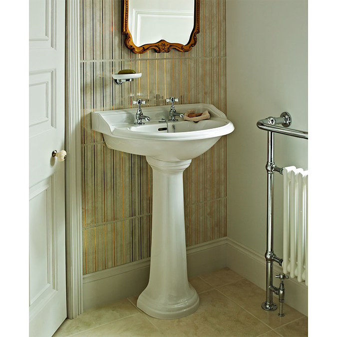Heritage - Dorchester Standard Basin & Tall Pedestal - Various Tap Hole Options Feature Large Image