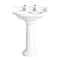 Heritage - Dorchester Standard Basin & Tall Pedestal - Various Tap Hole Options Large Image