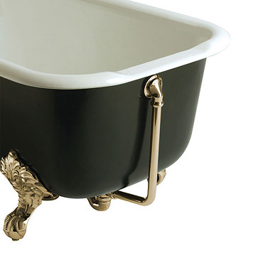 Heritage - Exposed Bath Waste & Overflow with Porcelain Plug - Vintage Gold - THA16P Profile Large I
