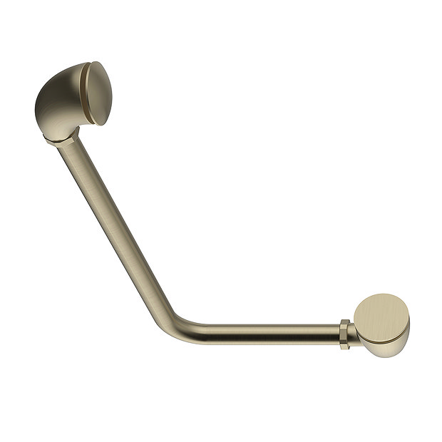 Heritage Exposed Push-Button Bath Waste - Brushed Brass