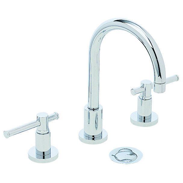Heritage - Fairport 3 Hole Basin Mixer with Pop-up Waste - TSC06-TSFC00 Large Image