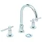 Heritage - Fairport 3 Hole Basin Mixer with Pop-up Waste - TSC06-TSFC00 Large Image