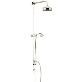 Heritage Fixed Kit with Diverter, Rose and Handset - Vintage Gold - STA15 Large Image