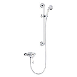 Heritage Glastonbury Exposed Shower with Premium Flexible Riser Kit - Chrome - SGSIN05 Large Image