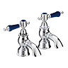 Heritage Glastonbury Midnight Blue Bath Pillar Taps - TGRBL01 Large Image