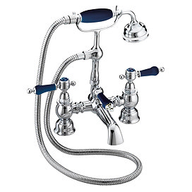 Heritage Glastonbury Midnight Blue Bath Shower Mixer - TGRBL02 Large Image