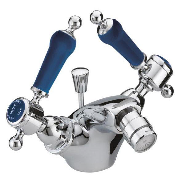 Heritage Glastonbury Midnight Blue Bidet Mixer with Pop-up Waste - TGRBL05 Large Image