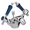 Heritage Glastonbury Midnight Blue Bidet Mixer with Pop-up Waste - TGRBL05 Large Image