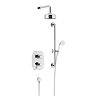Heritage Glastonbury Recessed Shower with Premium Fixed Head & Flexible Riser Kit - Chrome - SGDUAL0