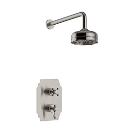 Heritage Glastonbury Recessed Shower with Premium Fixed Head Kit - Brushed Nickel
