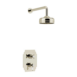 Heritage Glastonbury Recessed Shower with Premium Fixed Head Kit - Vintage Gold - SGDUAL02 Large Ima