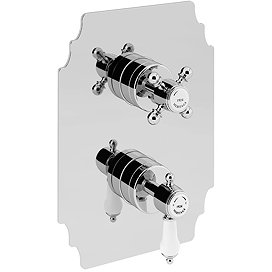 Heritage Glastonbury Twin Concealed Shower Valve - Chrome - SGC03 Large Image