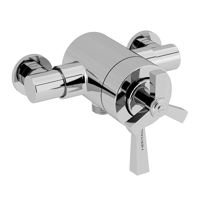 Heritage Gracechurch Exposed Shower with Deluxe Flexible Riser Kit - Chrome - SGRDDUAL05  Profile La