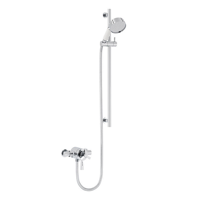 Heritage Gracechurch Exposed Shower with Deluxe Flexible Riser Kit - Chrome - SGRDDUAL05 Large Image