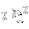 Heritage Gracechurch Mother of Pearl 3 Hole Basin Mixer with Pop-up Waste - TGRDMOP06 Large Image