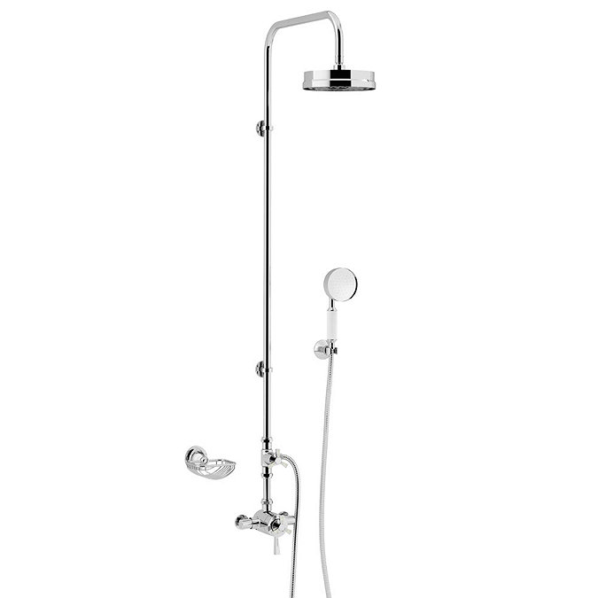 Heritage Gracechurch Mother of Pearl Exposed Shower with Deluxe Fixed Riser Kit & Diverter to Handse