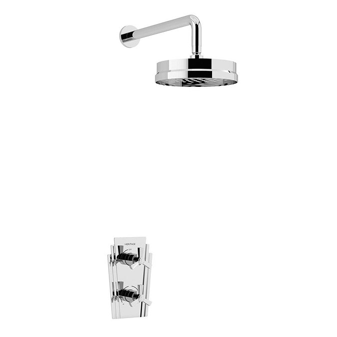 Heritage Gracechurch Recessed Shower with Deluxe Fixed Head Kit - Chrome - SGRDDUAL02 Large Image