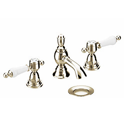 Heritage - Glastonbury 3 Hole Basin Mixer with Pop-up Waste - Vintage Gold - TGRG06 Large Image