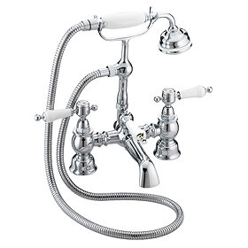 Heritage - Glastonbury Bath Shower Mixer - Chrome - TGRC02 Large Image