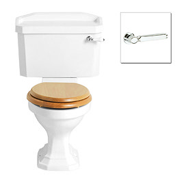 Heritage - Granley Close Coupled Standard Height WC & Cistern with Deco Cistern Lever Large Image