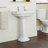 Heritage - Granley Deco 55cm 2TH Basin & Pedestal Feature Large Image